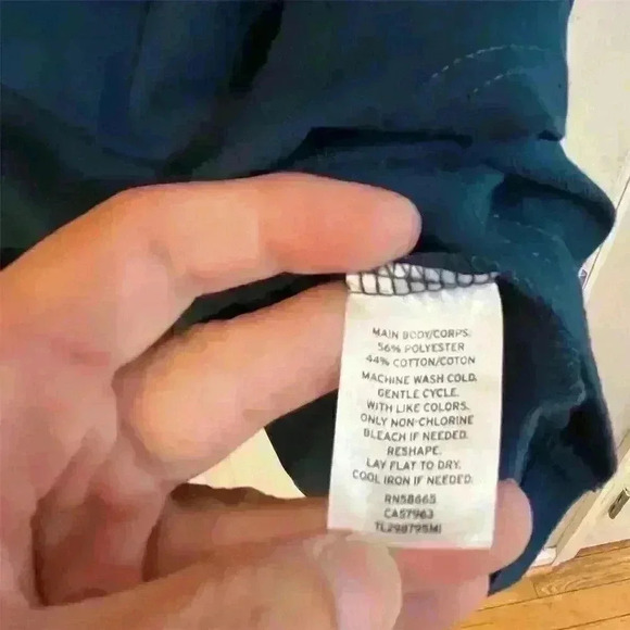 Leith Women's XS Blue Ruched Long Sleeve Knee Length Dress - Picture 5 of 5